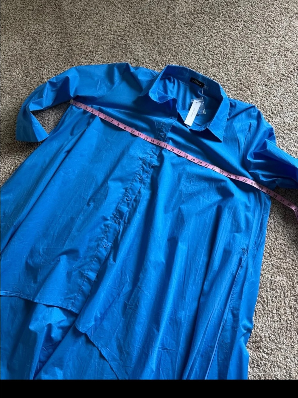 NWT GoodTime USA Bold Blue High Low Shirt Dress size 1X/2X - Picture 9 of 12